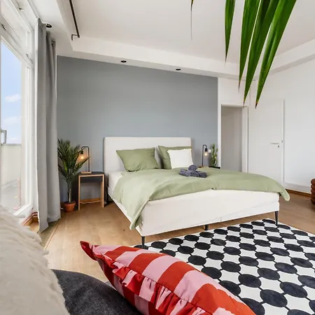 Appartement Urban Loft - 180 Skyline Balkon - 2 Sz - Hbf Berlin
