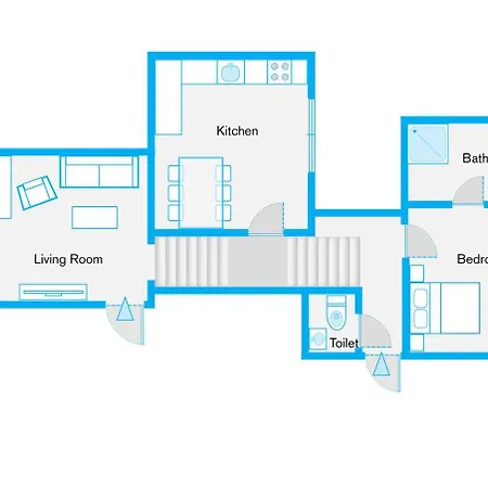 The Duesseldorfer, 1 Bedroom 1 Living Up To 4 People * Berlin