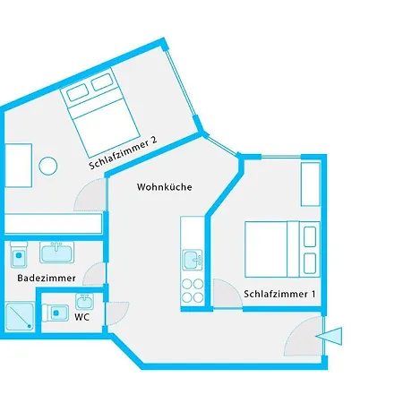 The Mierendorf Hinterhaus, 2 Bed Up To 4 People Berlin