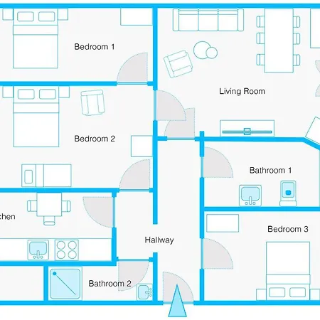 Apartment Boediker Loft, 3 Bedroom App With 2 Bath In Friedrichshain Up To 9 *