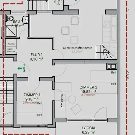 Duplex Ullstein- 4 Bedrooms, 2 Bathrooms, Living Room, 2 Parking Spaces, Boxspringbeds, Family & Business Apartment! Apartment Berlin