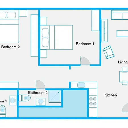 The Goethe Loft, 2 Bedroom Up To 5 People